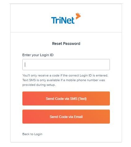 Trinet Passport Login reset password 3