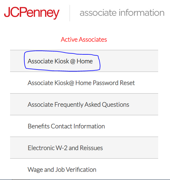 JCPenney Associate Kiosk @ Home