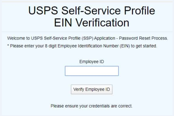 USPS Self-Service Profile EIN Verification