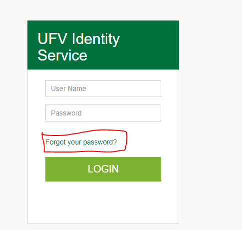 myUFV Password