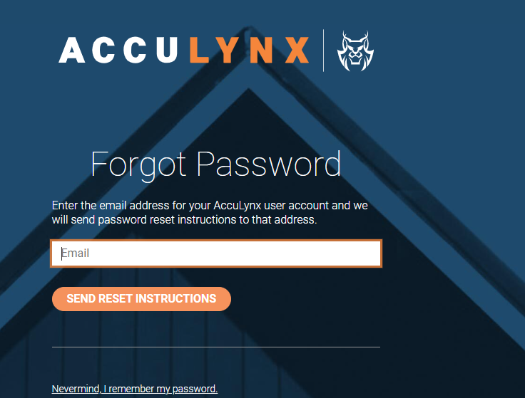 Acculynx Login Forgot password 2