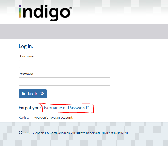 Myindigocard forgot password 1